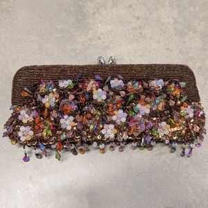 vintage Y2K FAR NINE beaded clutch shoulder bag